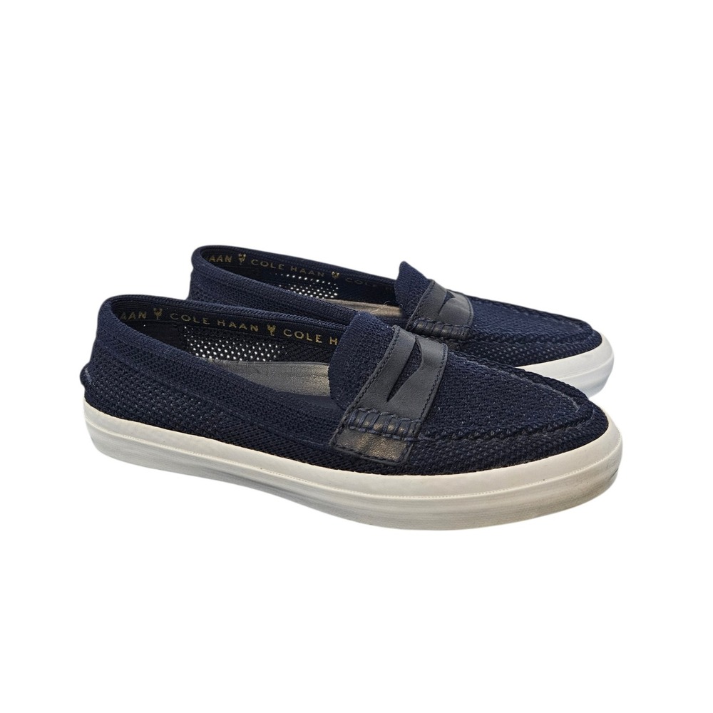 Coleβ Haan Grand.OS Pinch Weekender Penny Loafer Shoes Womens 10.5 B Blue W11558